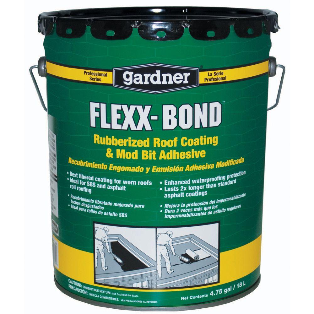 Gardner 4.75 Gal. Flexx-Bond Rubberized Roof Coating and MB Adhesive