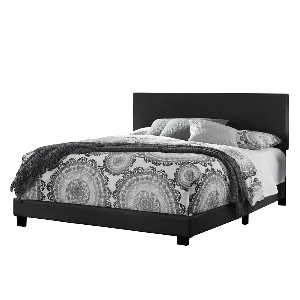 Os Home And Office Furniture Black Faux Leather King Sized Upholstered Bed 766 Bl The Depot - King Size Leather Headboard And Footboard Os Home And Office Furniture Black Faux Leather King Sized Upholstered Bed 766 Bl The Depot - King Size Leather Headboard And Footboard
