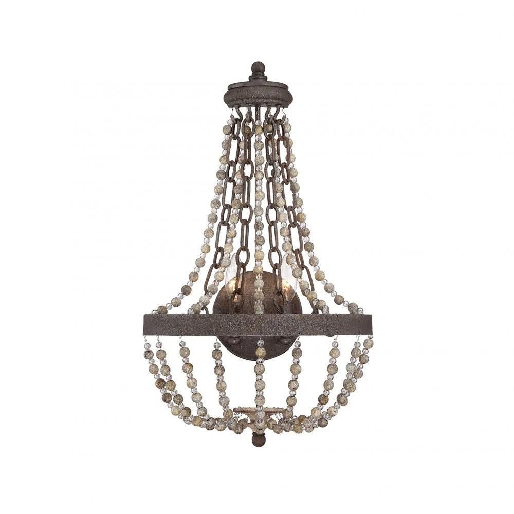 Filament Design Lewisian 2-Light Fossil Stone Wall Sconce-CLI-SH0248917 - The Home Depot