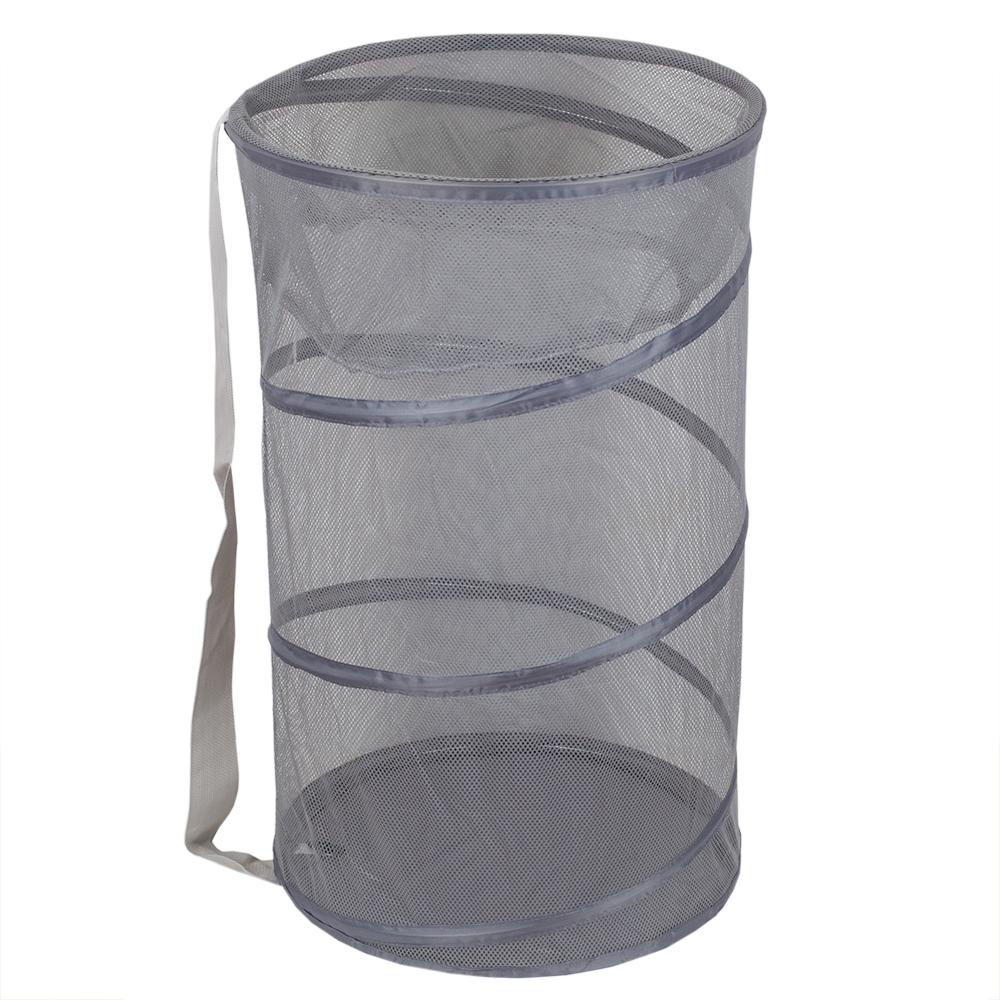 Sunbeam Grey Collapsible Mesh Laundry Hamper-BH45633-GRY - The Home Depot