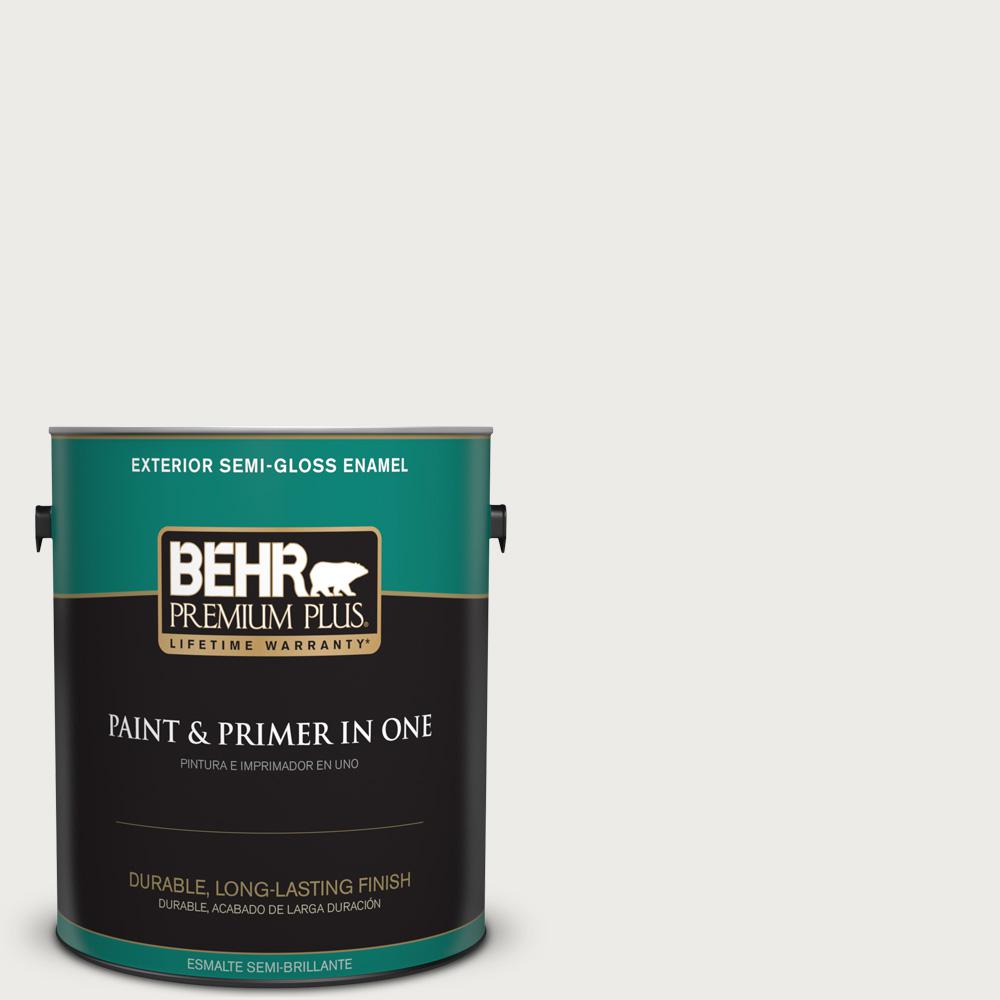 BEHR Premium Plus Ultra 1gal. WB600 Luster White SemiGloss Enamel