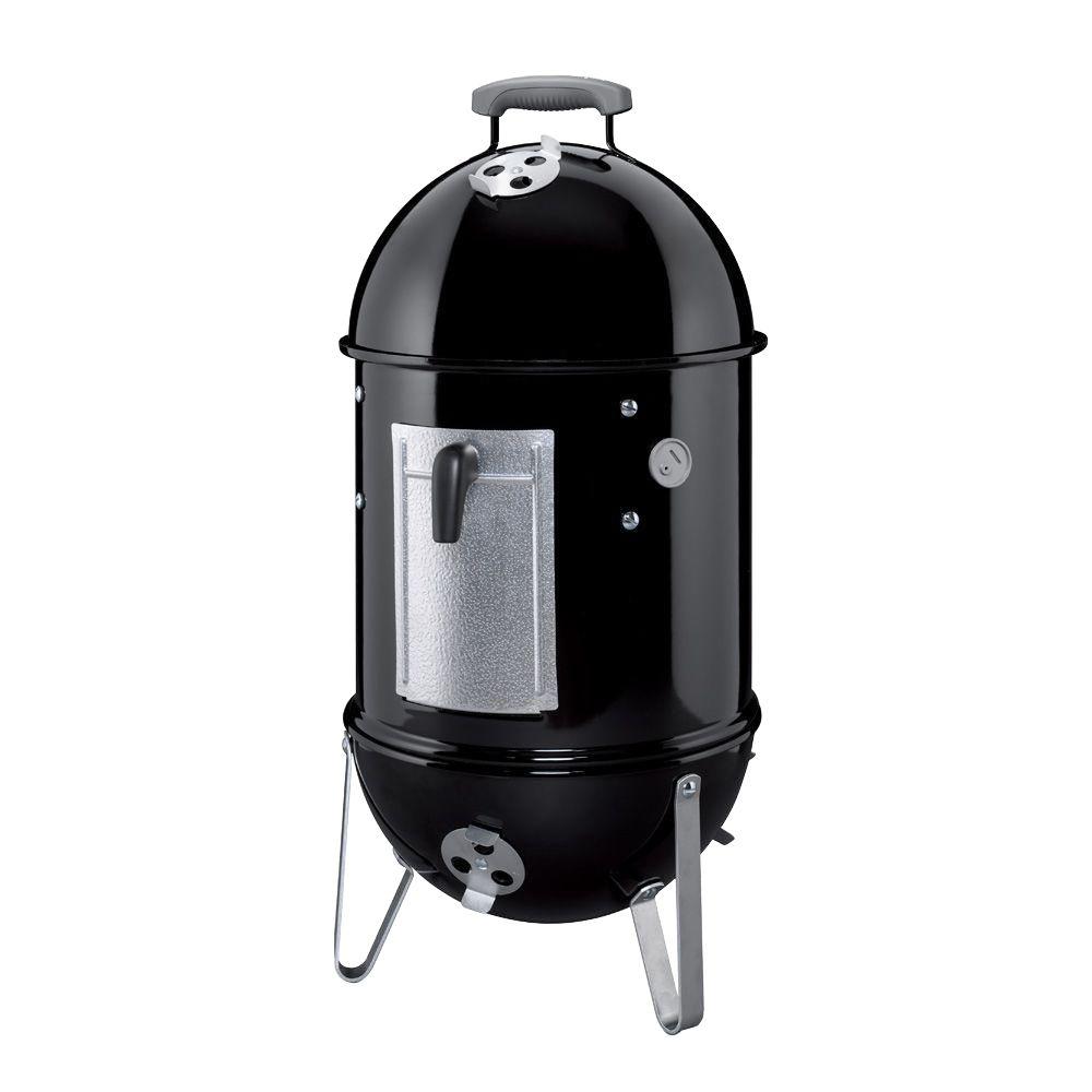 er 14 in. Smokey Mountain Cooker Smoker in Black with Cover and