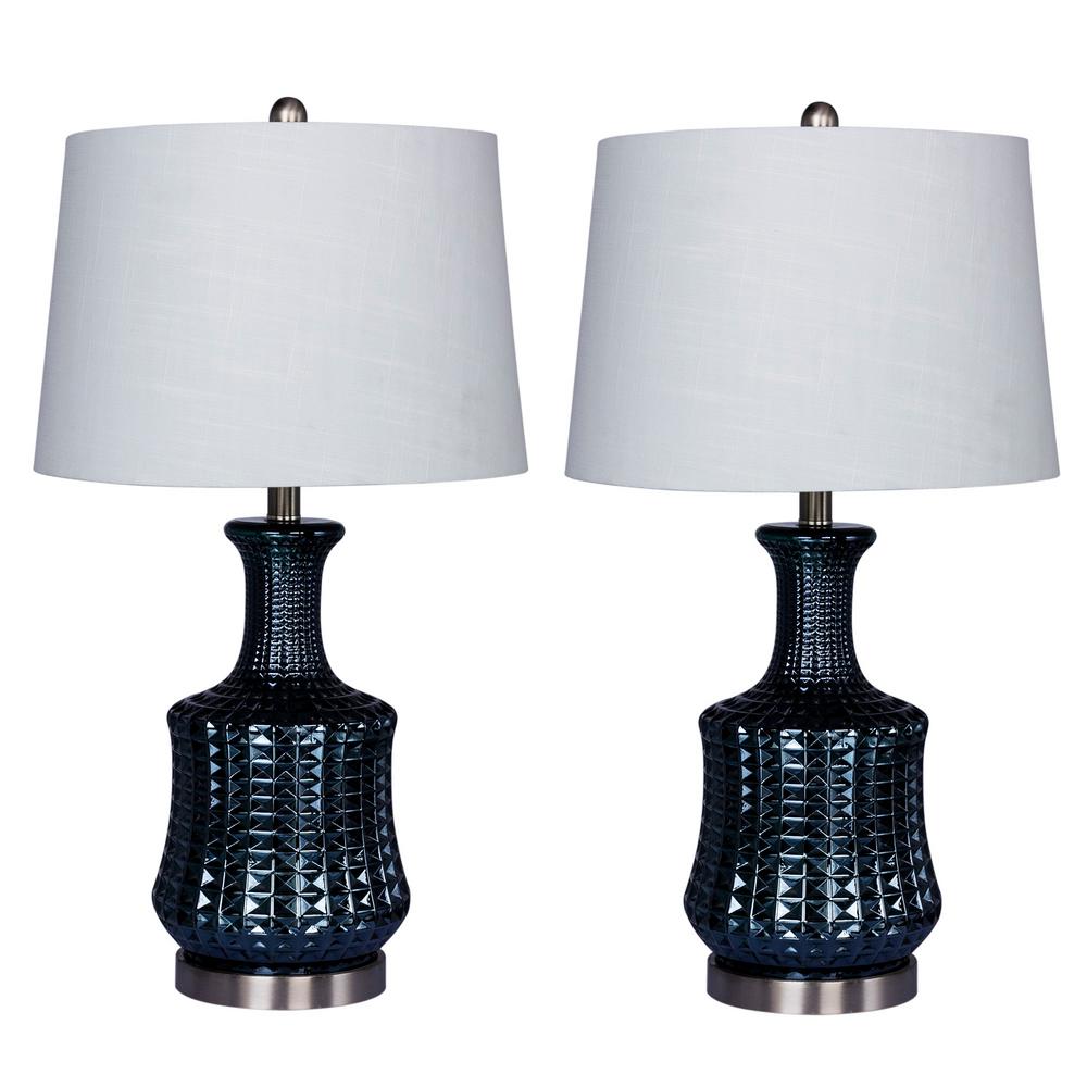 dark blue bedside lamps