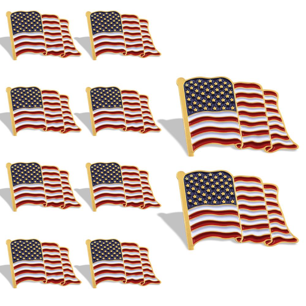 Patriotic 4th of July 2-Pack Kangaroo USA American Flag Lapel Pin 3//4 x 1//2 Lapel Pins