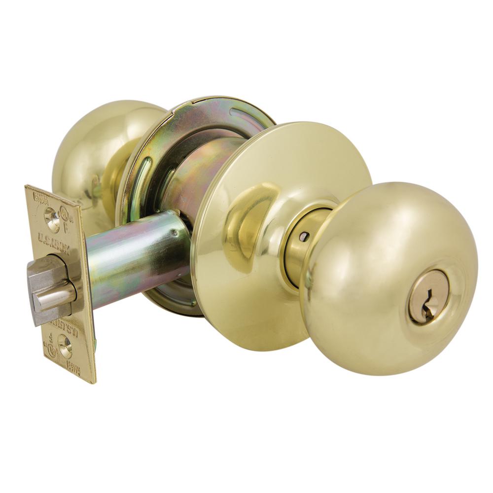US Lock 2010 GR2 Entrance 23/4 in. Backset US3 Plymouth Door Knob SC1