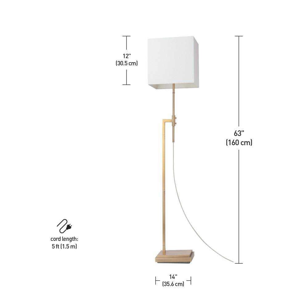 Globe Electric 63 In Lockhart Soft Gold Adjustable Height Floor Lamp With Rectangular White Fabric Shade 67131 The Home Depot - Floor Lamp Height Globe Electric 63 In Lockhart Soft Gold Adjustable Height Floor Lamp With Rectangular White Fabric Shade 67131 The Home Depot - Floor Lamp Height