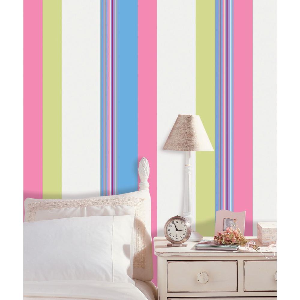 Wall Pops 16 ft. x 6.5 in. Tangier Stripe 2-Pack Wall Decal TWPS93855 ...