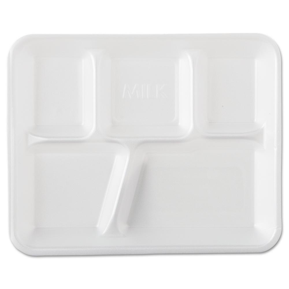 Genpak School Tray Foam Serving Trays, in WhiteGNP10500 The Home Depot