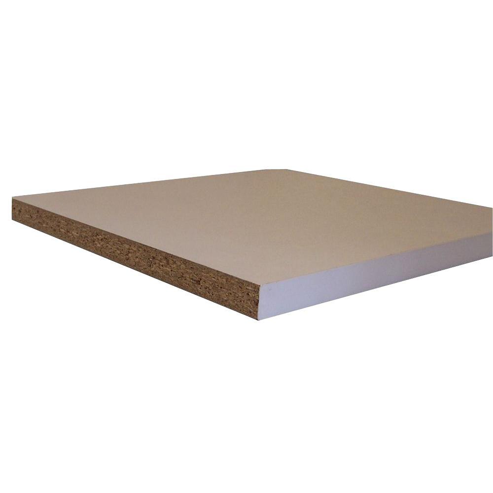 Shelving White Melamine Board 3/4 in. x 113/4 in. x 8 ft