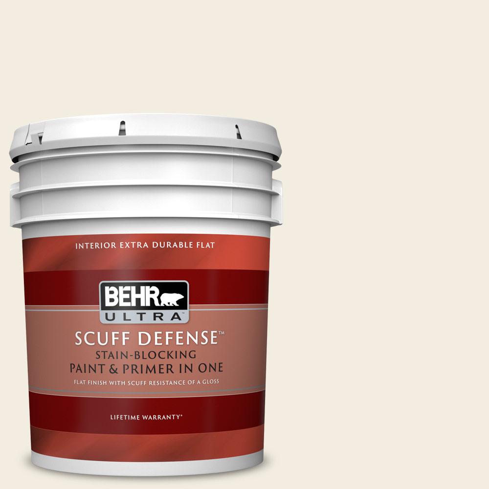 BEHR ULTRA 5 Gal 12 Swiss Coffee Extra Durable Flat Interior Paint   Swiss Coffee Behr Ultra Paint Colors 172005 64 1000 