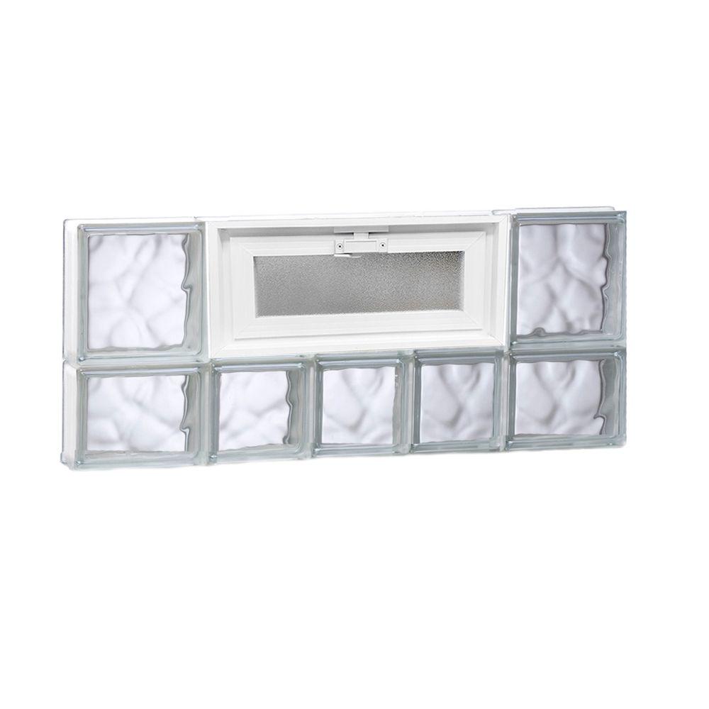 Clearly Secure 32.75 in. x 13.5 in. x 3.125 in. Frameless Wave Pattern