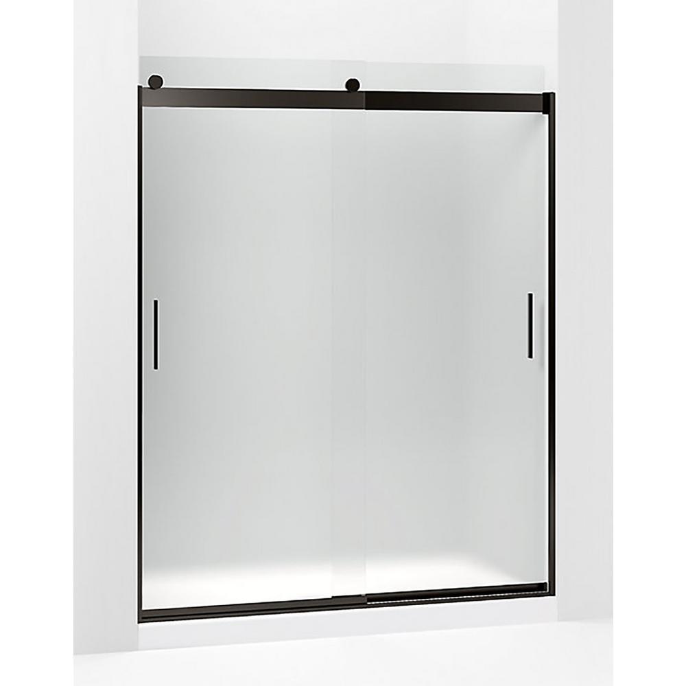 KOHLER Levity 59.625 in. W x 74 in. H Frameless Sliding Shower Door in Anodized Dark BronzeK