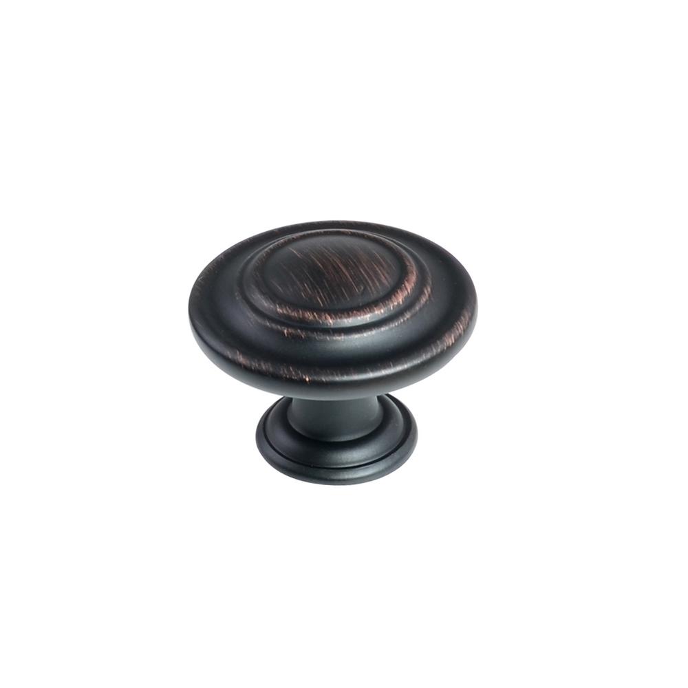 Dynasty Hardware 1-1/4 in. Oil Rubbed Bronze Rope Design Cabinet Knob ...