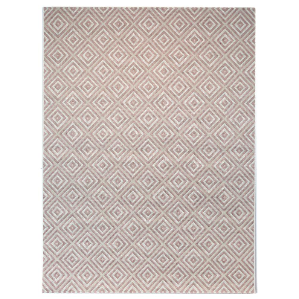8 X 10 Trellis Pink Outdoor Rugs Rugs The Home Depot