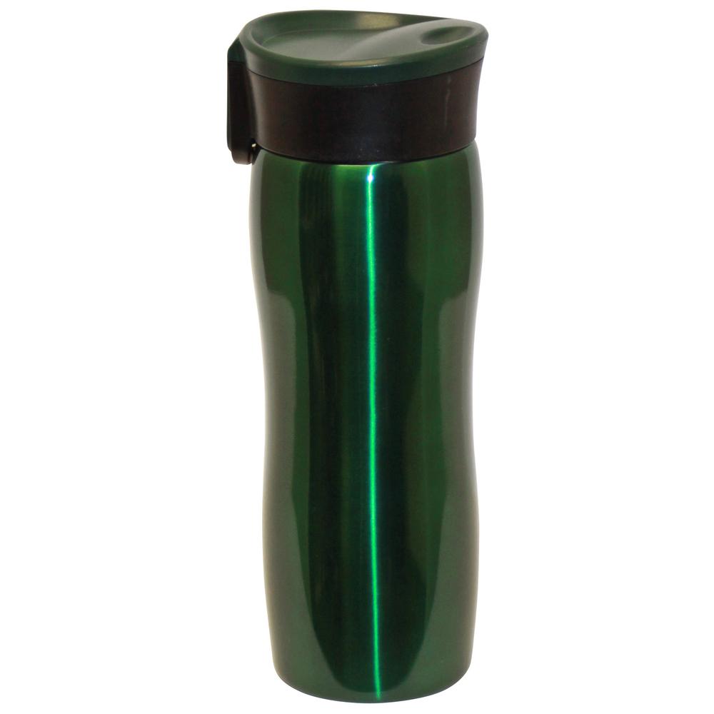 Green Canteen 14 oz. Hunter Green Double Wall Stainless Steel Vacuum Tumbler with Push Button (6
