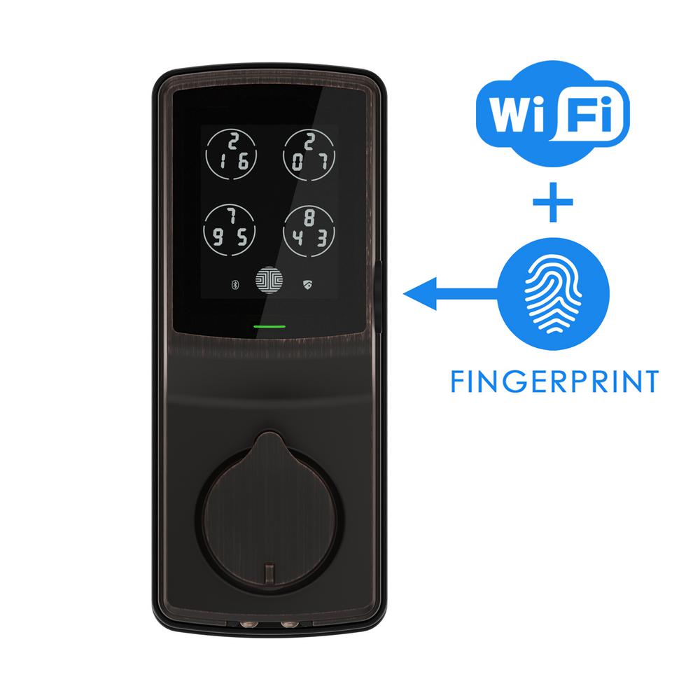 Lockly Secure PRO Venetian Bronze Smart Lock Deadbolt With 3D ...