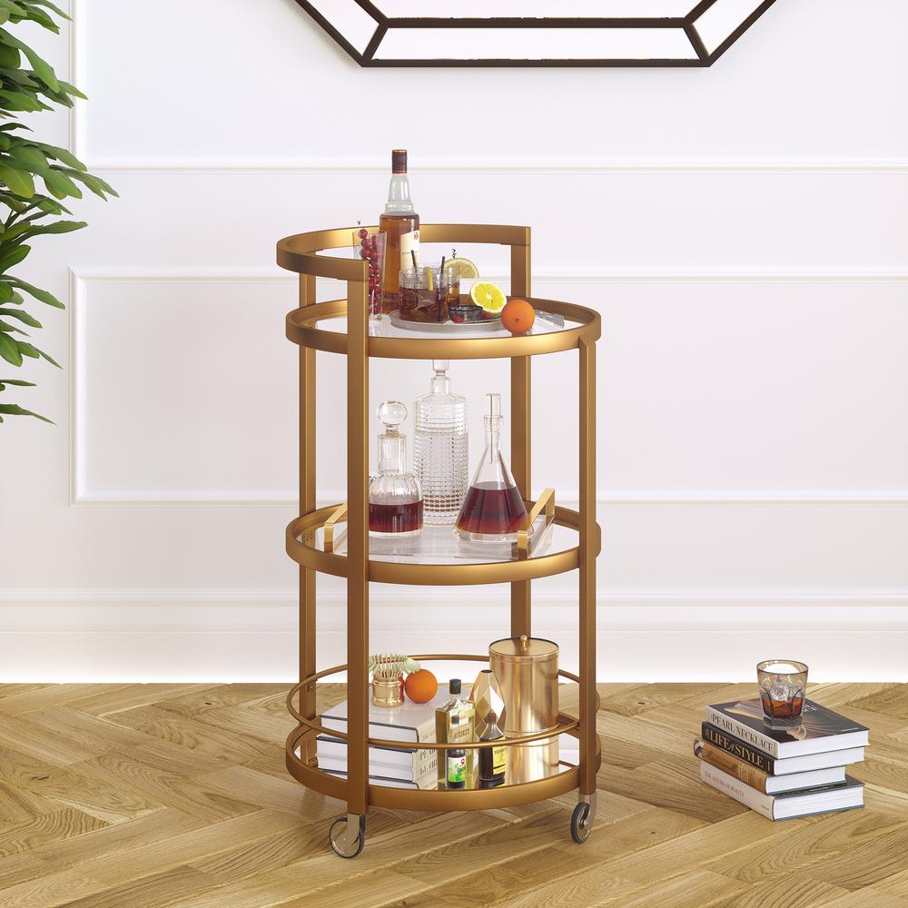 Hudson C Hause Golden Brass Mirrored Bar Cart Bc0186 The Hause Golden Brass Mirrored Bar Cart