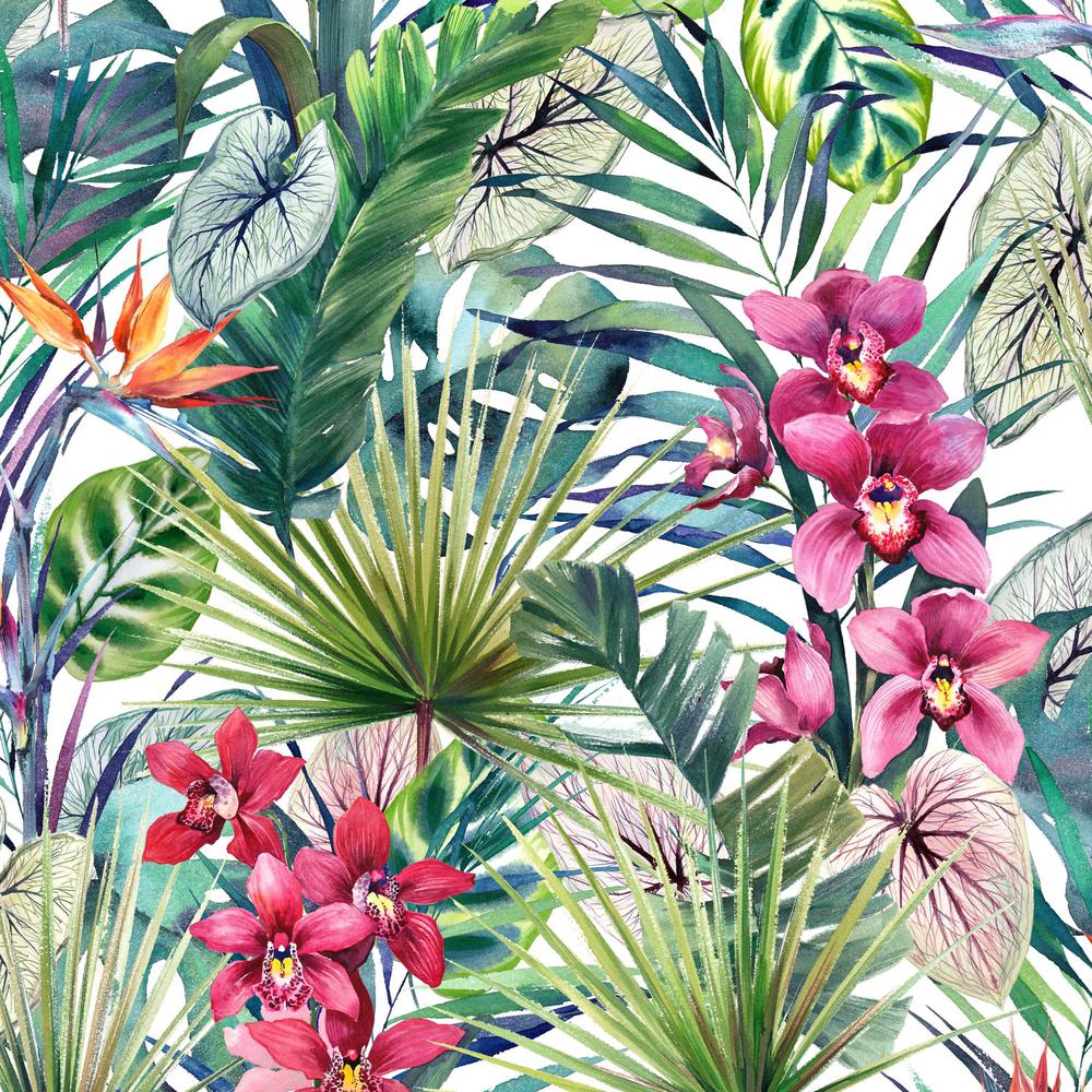 Graham Brown Aloha Tropical Multi Paper Strippable Wallpaper Covers 56 Sq Ft 1045 The Home Depot