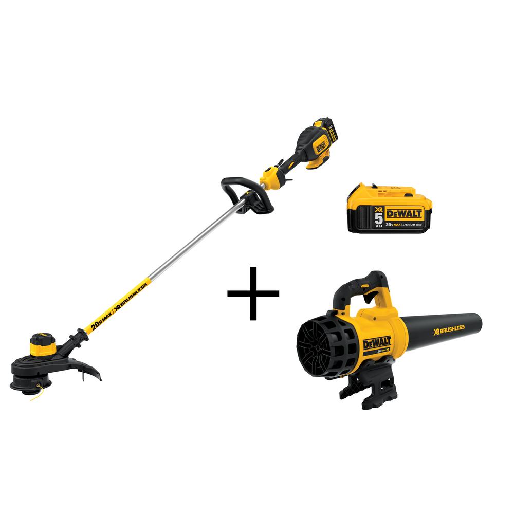 Dewalt 13 inch 20-Volt MAX Lithium-Ion Cordless String Grass Trimmer with 5.0Ah... by DEWALT