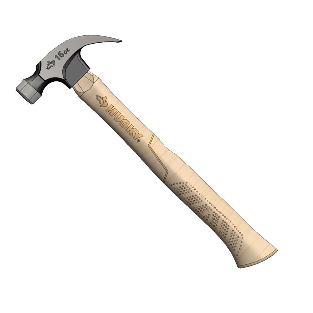 Husky 16 oz. Hickory Curved HammerNH16CHK The Home Depot