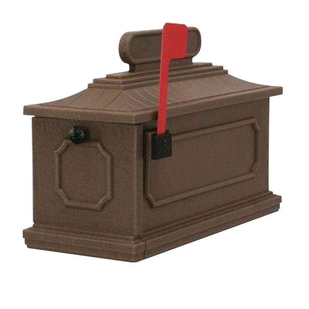 Postal Products Unlimited 1812 Architectural Plastic Mailbox in Coffee
