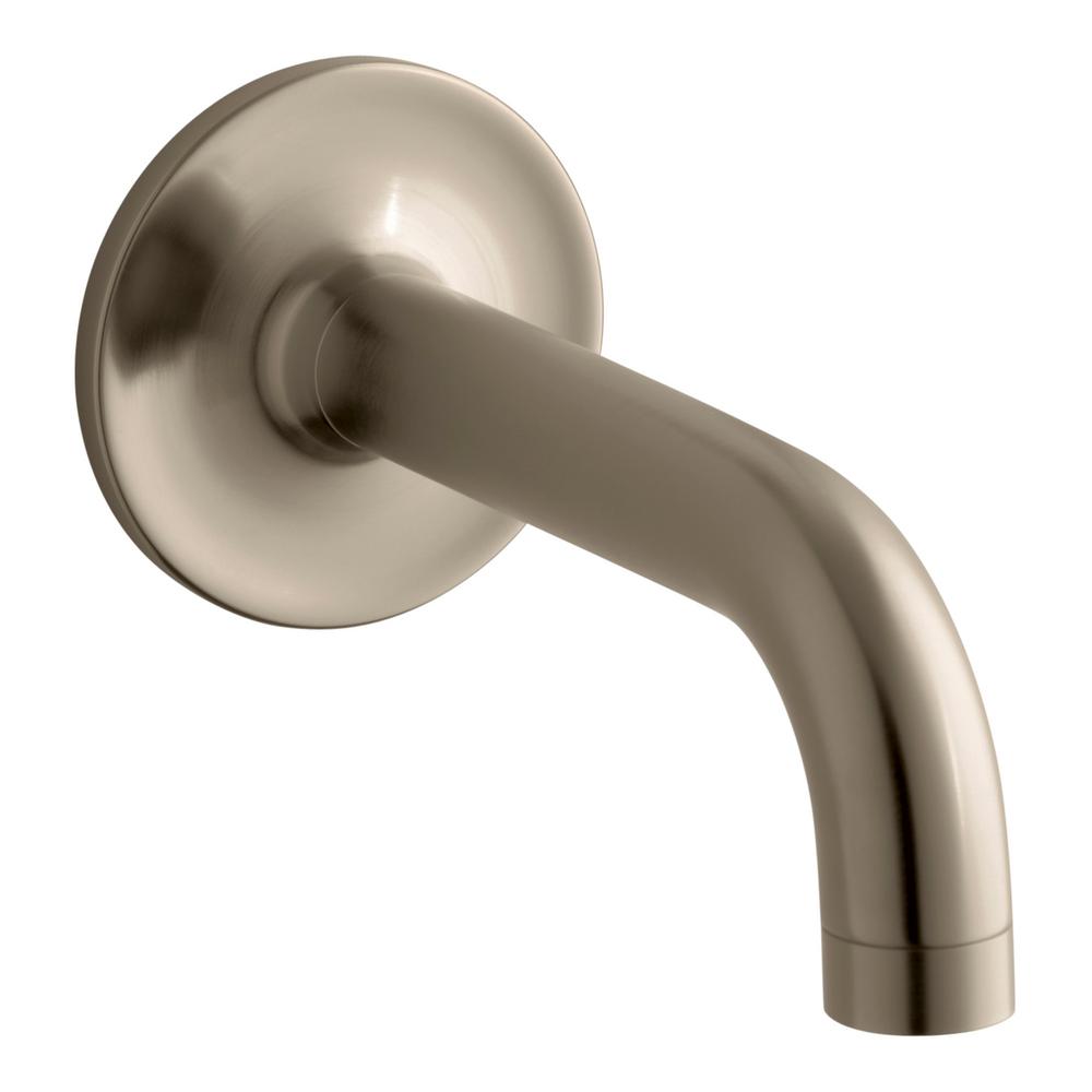 KOHLER Purist 7.75 in. WallMount Bath Spout in Vibrant Brushed Bronze