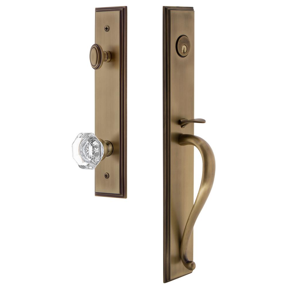 Grandeur Carre 2 3 4 In Backset Vintage Brass 1 Piece Door