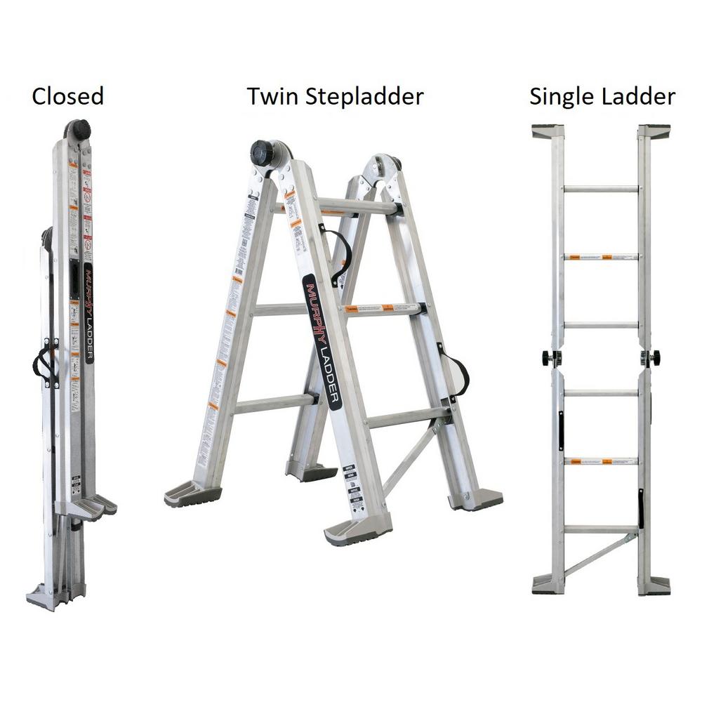 Murphy Ladder 10 Ft. Reach 7 Ft. Height Aluminum Fully Compactable 