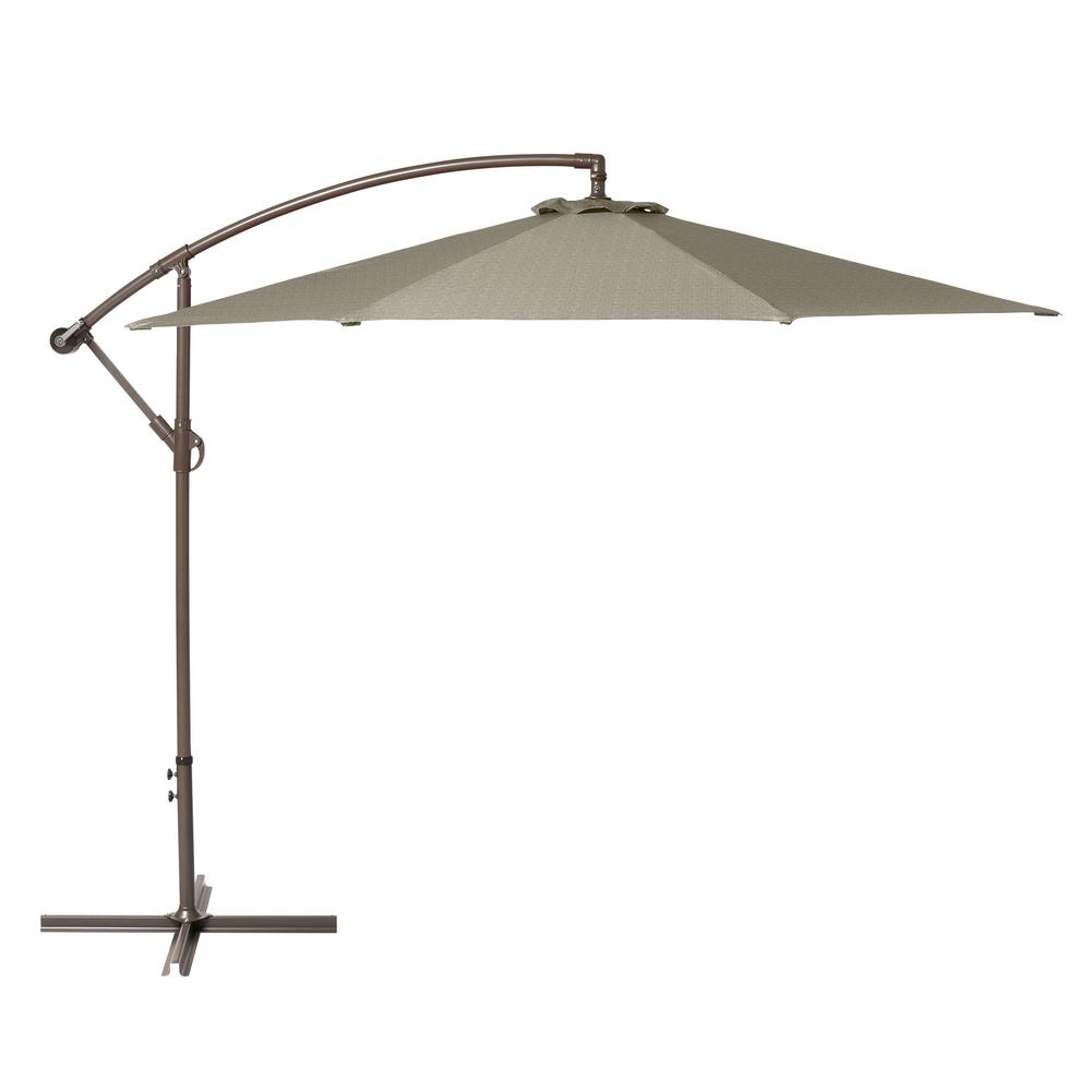 Duck Covers 10 Ft Cantilever Patio Umbrella In Moon Rock Umrumb12096 The Home Depot