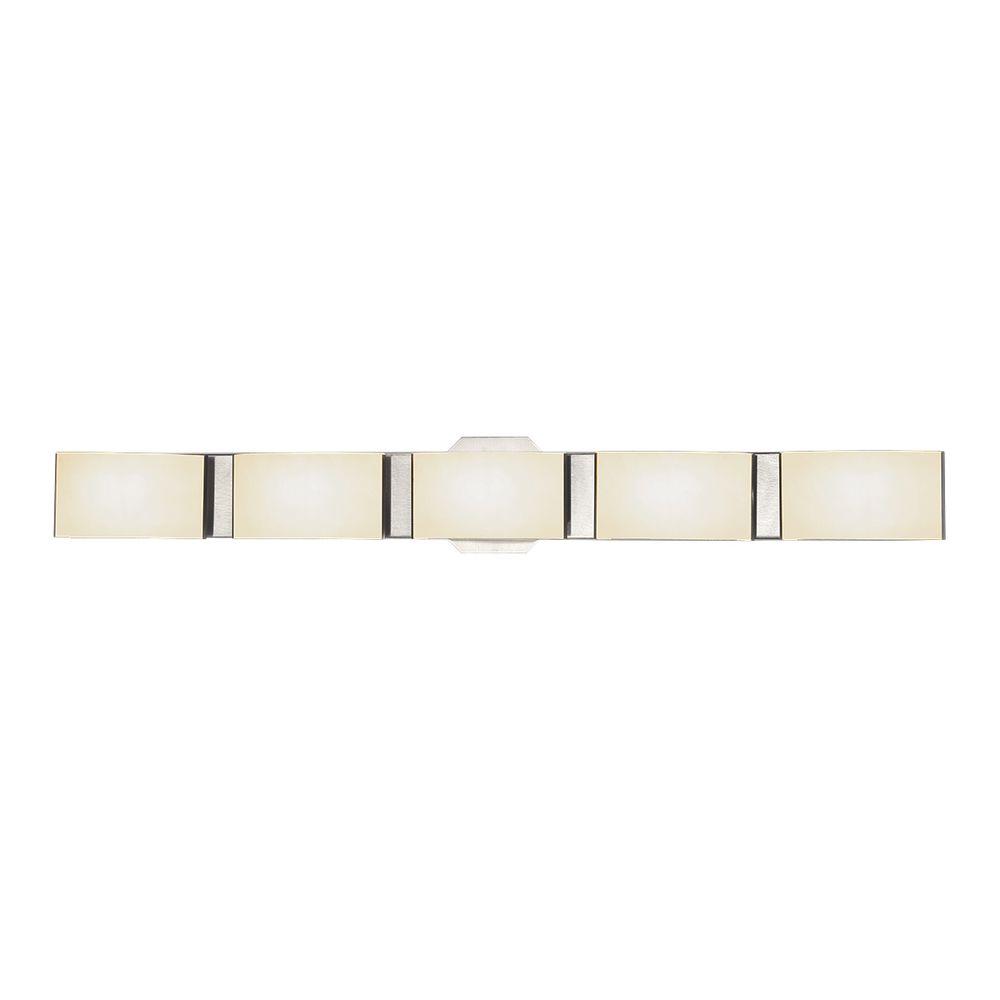 Eurofase Dakota Collection 5 Light Satin Nickel Led Bath Bar Eurofase Dakota Collection 5 Light Satin Nickel Led Bath Bar