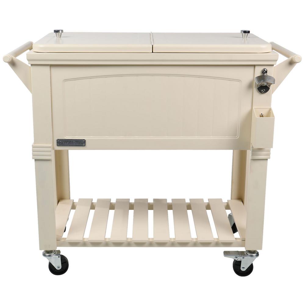 Permasteel 80 Qt Rolling Patio Cooler Cream Furniture Style Ps 203f1 The Home Depot - Permasteel 80 Qt Rolling Patio Cooler Cart In Blue Permasteel 80 Qt Rolling Patio Cooler Cream Furniture Style Ps 203f1 The Home Depot - Permasteel 80 Qt Rolling Patio Cooler Cart In Blue