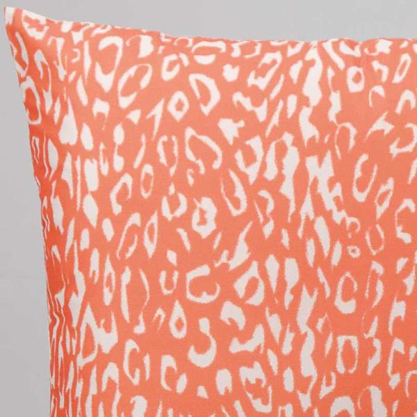 Mina Victory Leopard Orange Polyester Standard Throw Pillow 015596