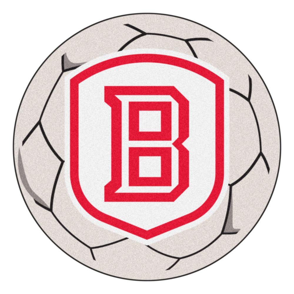 FANMATS NCAA Bradley University Cream 2 ft x 2 ft Round Area Rug