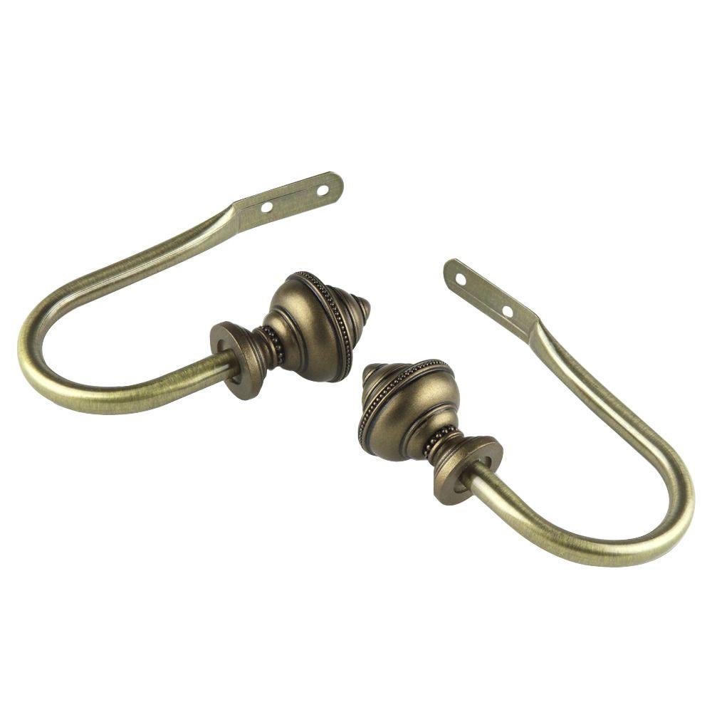 Rod Desyne Palace Decorative Holdback Pair In Antique Gold 5708