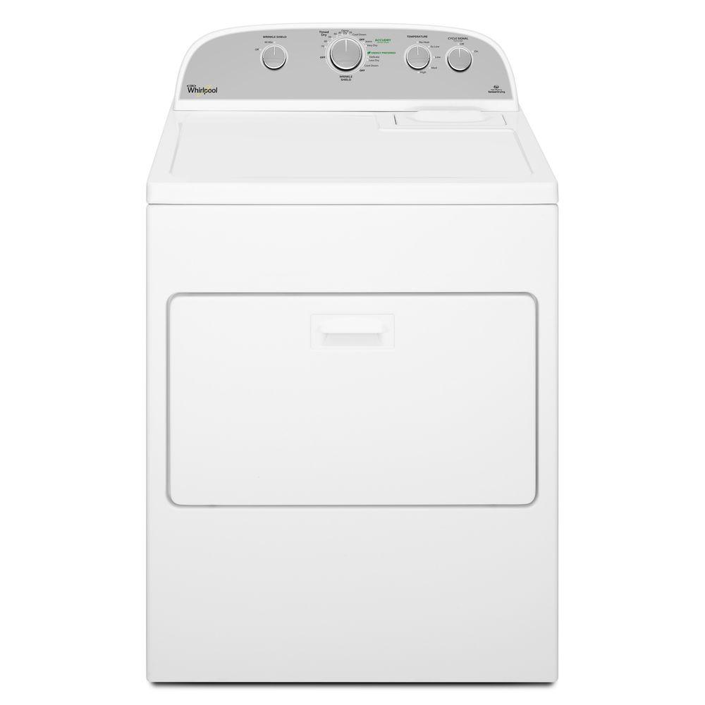 Electric Dryers The Home Depot 240 Volt White Electric Vented Dryer With Wrinkle Shield Plus