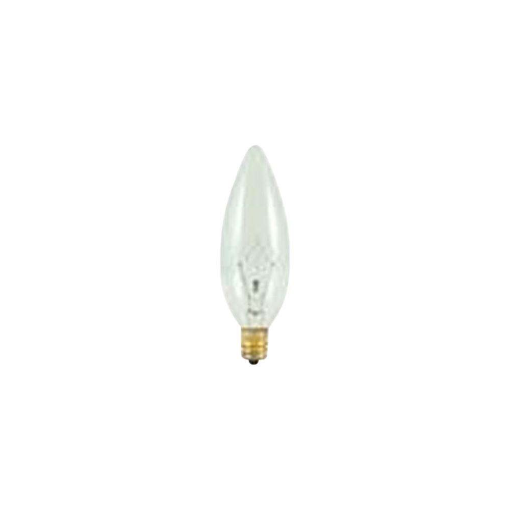 Bulbrite 25-Watt B10 Clear Dimmable Warm White Light Incandescent Light ...