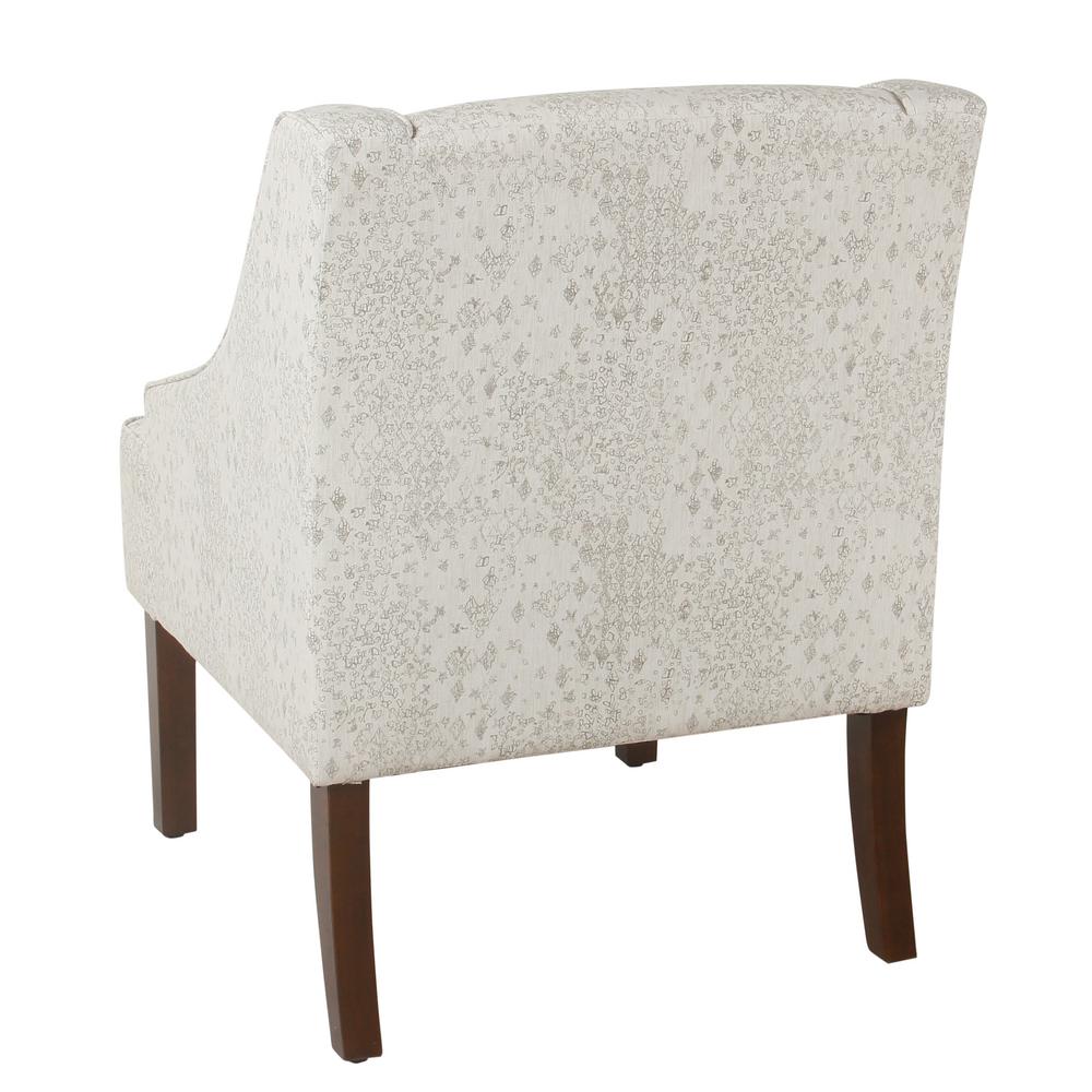 Homepop Distressed Cream And Gray Vintage Stencil Classic Swoop Gray Vintage Stencil Classic Swoop