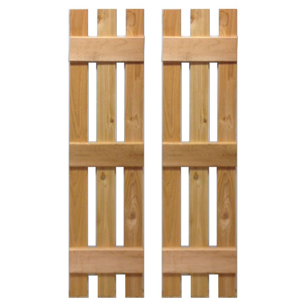 Design Craft MIllworks 12 in. x 36 in. Natural Cedar BoardNBatten