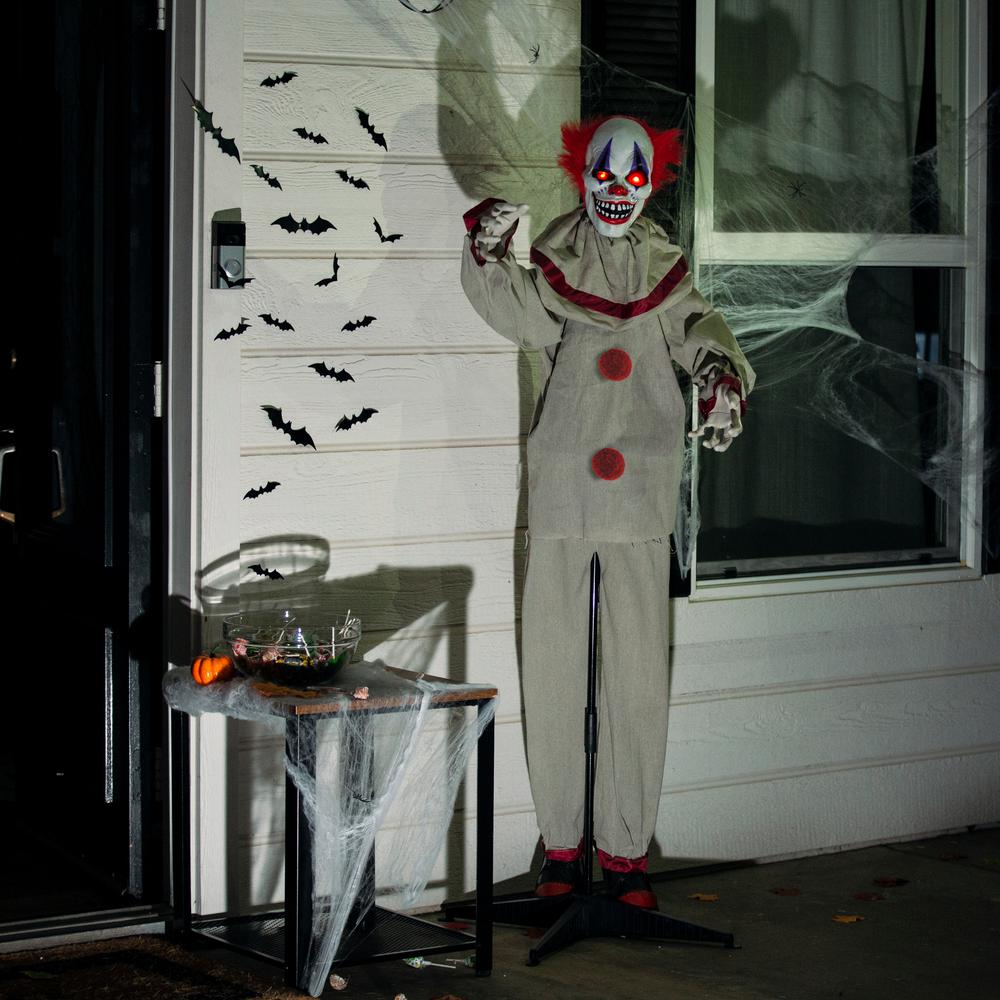 Best Choice Products Scary Harry 5 Ft Motion Activated Talking Led Animatronic Killer Clown Halloween Prop Sky5360 The Home Depot