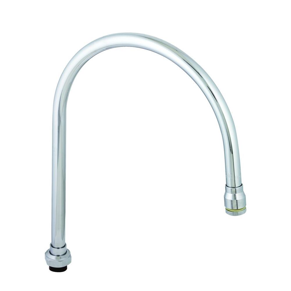 T&S BRASS Swivel Gooseneck Spout Lustrous Chrome135X The Home Depot