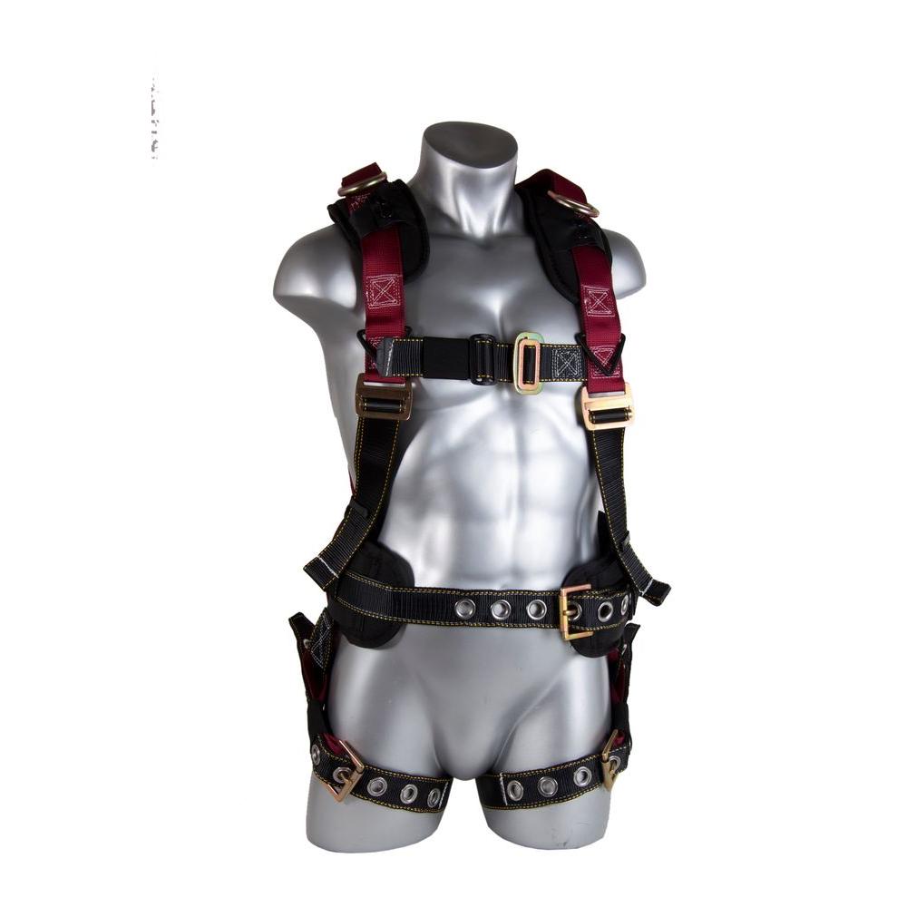 Back//Side D-Rings Guardian Fall Protection Seraph Construction Harness Padded