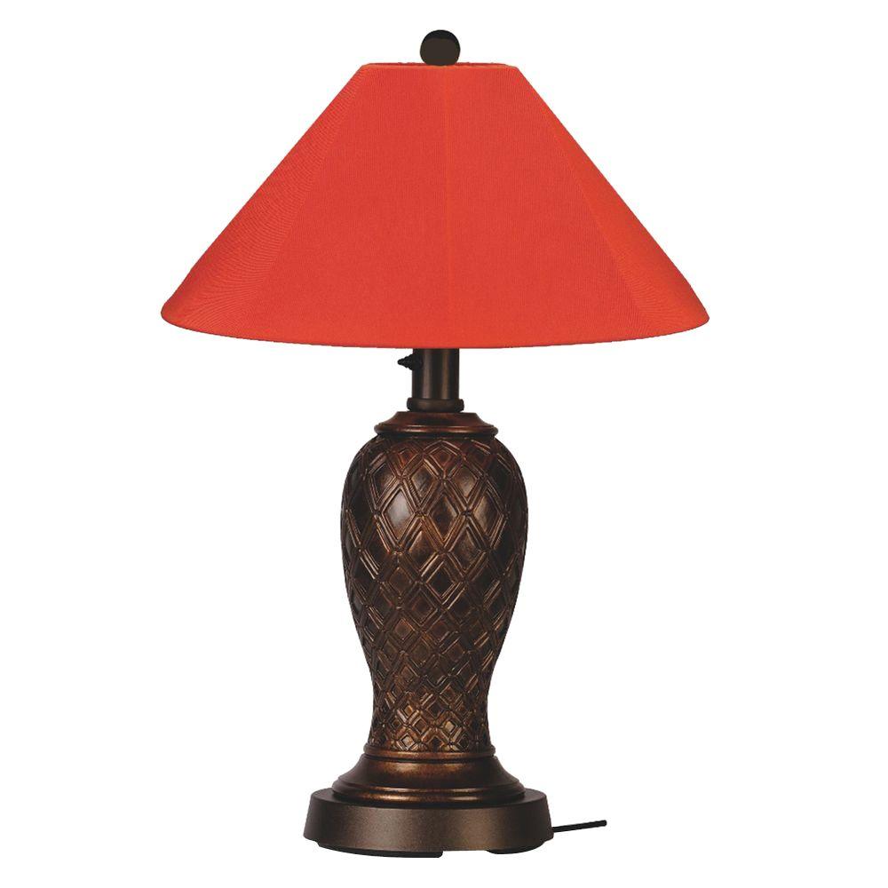 Patio Living Concepts Tahiti 28 in. Bronze Outdoor Umbrella Table Lamp