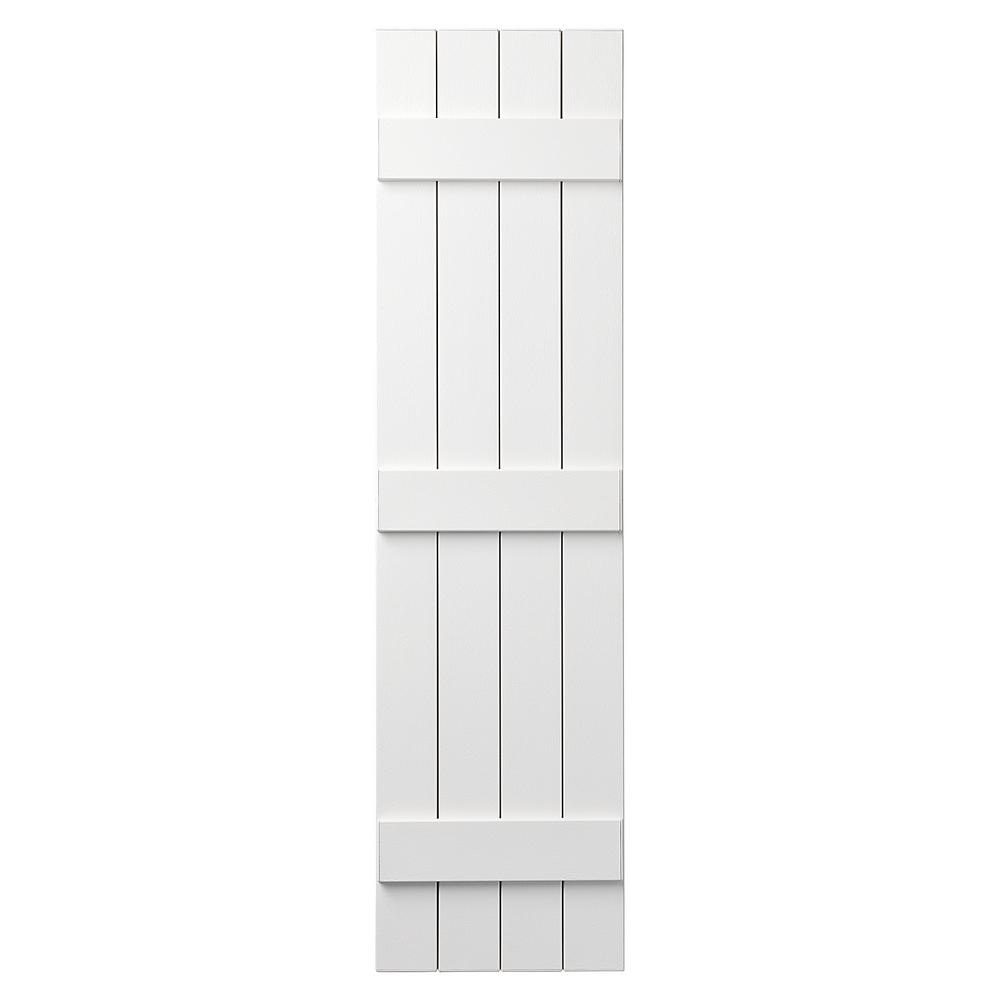 Ply Gem 15 in. x 55 in. Vinyl 4Board Closed Board and Batten Shutters
