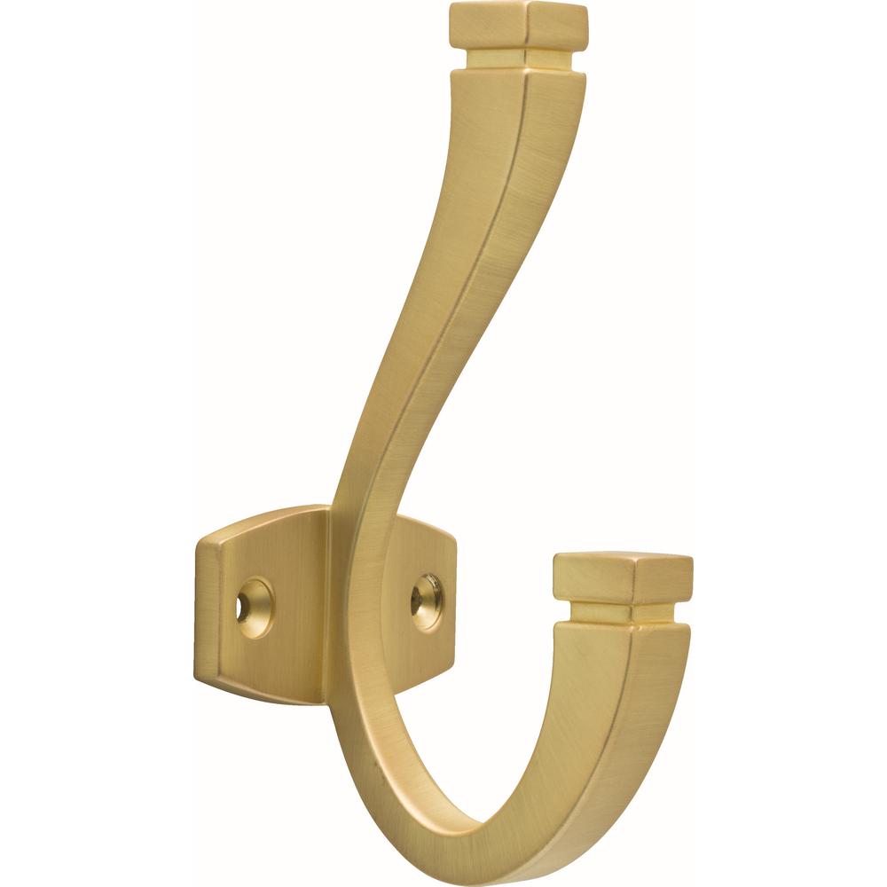 Liberty Warm Industrial 5 in. Brushed Brass Coat Hook-B38556-117-C ...