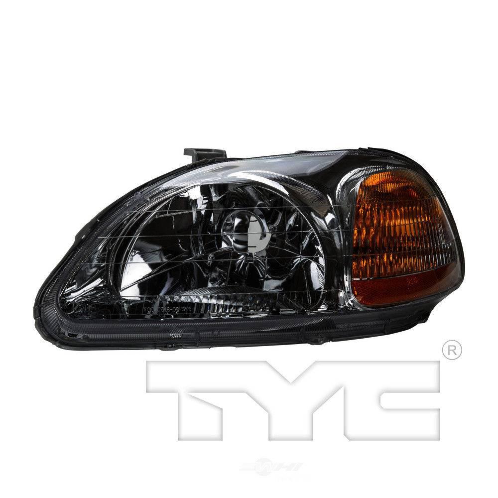 Tyc Headlight Assembly 1998 Honda Civic 1 6l 20 3162 01 1 The Home Depot