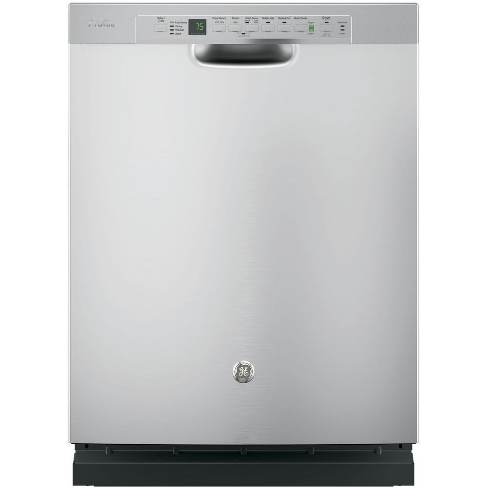 GE Profile Front Control Dishwasher in Stainless Steel with Stainless