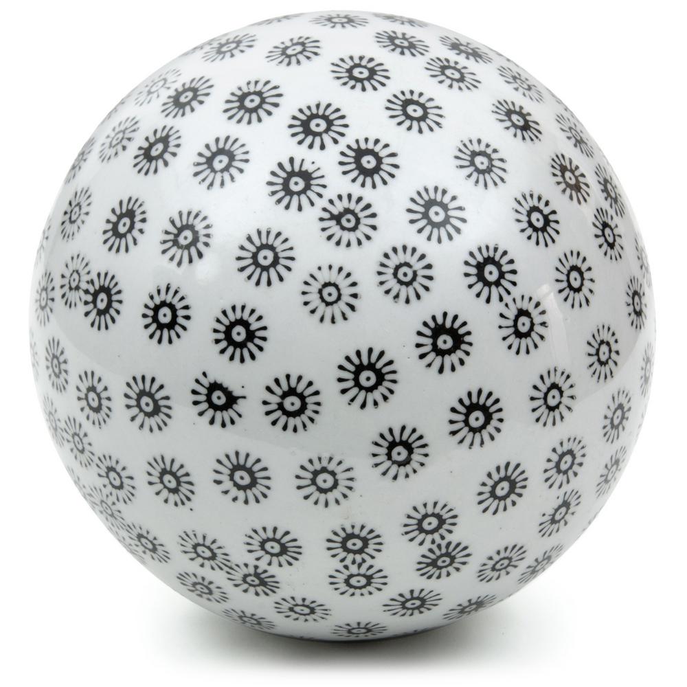 4 in. H x 4 in. W Multi Ceramic Calean Decorative Ball (Set of 4)40783