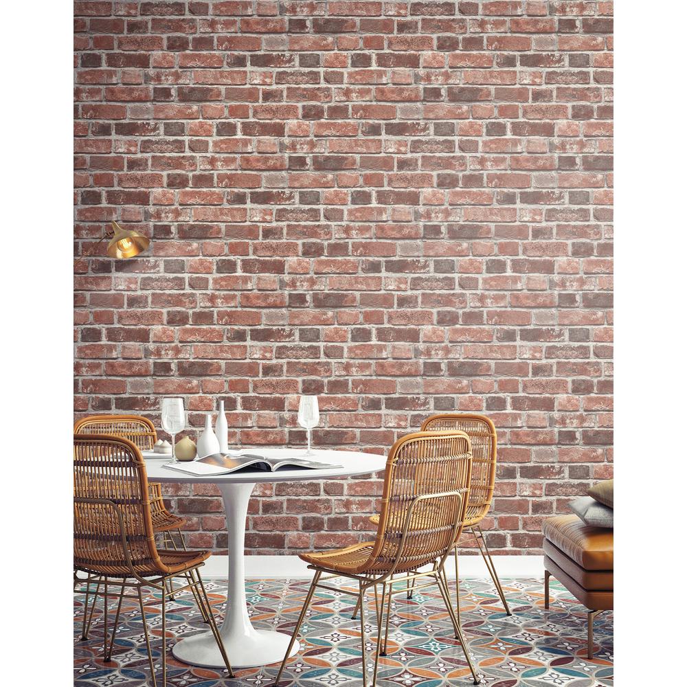 Brick Wallpaper Home Decor The Home Depot