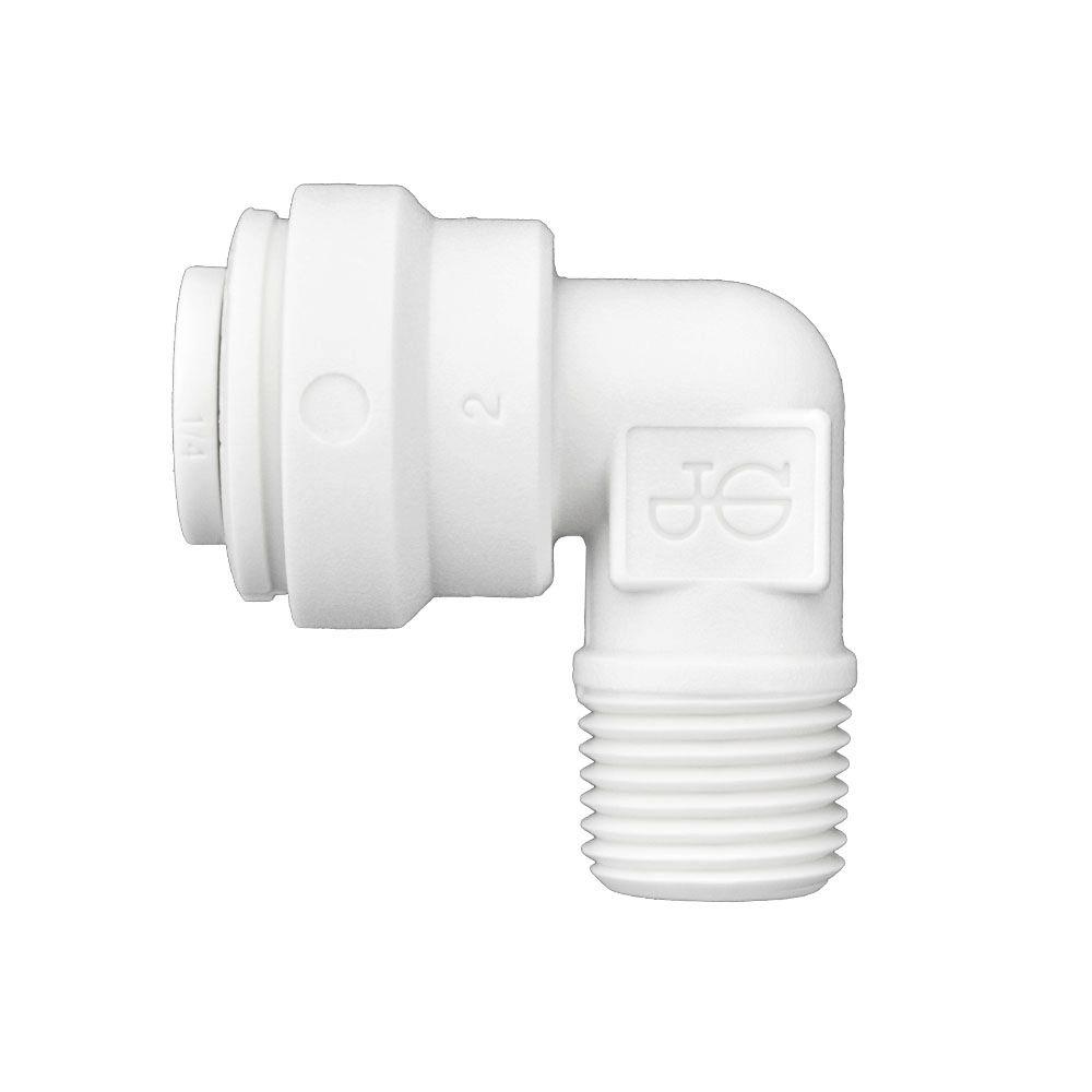 John Guest 1/4 in. O.D. x 1/8 in. MIP NPTF Polypropylene Pushto