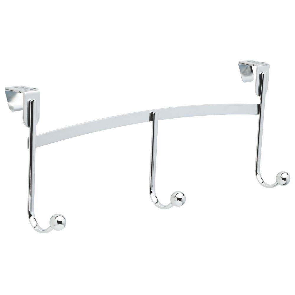 Liberty 16 in. Satin Nickel Over-the-Door Pilltop Hook Rack-OTDDEVO-SN ...